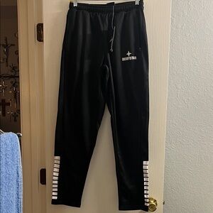 Men's Black Joggers with White Accents